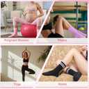 6 Pack Pilates Grip Socks for Women Striped Non-Slip Yoga Socks | Grippy Barre Workout Socks for Ballet Dance Barefoot Workout