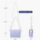 Telena DIY Customizable Crossbody Bags Snaphole Shoulder Bag for Women with DIY Charm Set (Flower Series, Blueberry Dream-1)