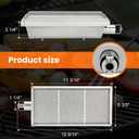 Anrain S81005 Infrared Side Burner for Napoleon LEX 485 Rogue 425 525 625, Infrared Searing Burner for Napoleon Prestige 450/500/665, 12,000BTU Ceramic Infrared Side Burner for Professional BBQ