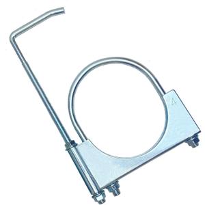 4" Heavy-Duty Universal Exhaust Clamp with Hanger, Exhaust Pipe Muffler Hanger for Cars, Trucks