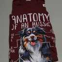 Funny Anatomy Australian Shepherd Dog Lover Aussie Owner Men Women Girls Kids T-Shirt, 2XL