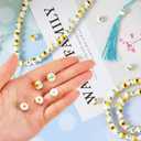 Hicarer 200 Pcs Ceramic Sunflower Beads 10 mm Summer Flower Ceramic Bead Round Porcelain Spacer Beads for Valentine's Day DIY Gifts Necklaces Earrings Bracelets Crafts Jewelry Making, Small