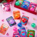 JOYIN 30 PCS Valentine's Day Sensory Stress Balls with Cards, Anxiety Relief for Adult, Valentine's Party Favors, Gift Exchange Rewards