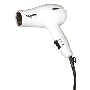 Conair Hair Dryer, 1875W Mid-Size Blow Dryer, White (1 Count (Pack of 1))