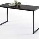Zinus Jennifer 55 Inch Black Frame Desk/Computer Workstation/Office Desk/Easy Assembly, Deep Espresso