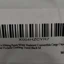 baleaf Men's Hiking Pants Water Resistant Convertible Cargo Capri Roll Up Capri UPF50+ Zipper Pockets Clothing Travel (Medium, Black)