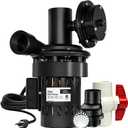 Automatic Utility Sink Pump 1/3 HP Directly Installed Under Sink, Gravity-free Drainage utility pumps for Laundry & Basement, Drain Screen, Check Valve and Ball Valve(115V)
