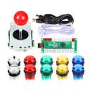 EG STARTS Arcade Buttons 1 Player DIY Kit Joystick 5V LED Arcade Button for Arcade Stick PC Games Mame Raspberry pi