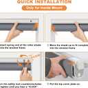 Persilux No Drill No Tools 100% Blackout Roller Shades for Window Blinds Cordless Room Darkening Roller Blinds, UV Protection Thermal Insulated Shades for Home Easy to Install (Grey, 34.5" W x 72" H)