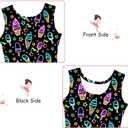 Idgreatim 2-10 Years Gymnastics Leotards for Girls Sparkly Biketards Unitards Athletic Tumbling Outfit (Neon Ice Cream)