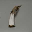 Viking Wolf Drinking Buffalo Horn Mugs - for Men and Women - Real Mugs - Viking Wolf Mug Cup for Mead & Beer Ale, White With Brown Color