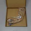 uxcell 8Ft 18/2 Twisted Cloth Covered Lamp Cord, 2 Pcs Vintage Fabric Electrical Wire with Plug Stripped Ends Ready for Extension Wiring DIY Repairing, Light Golden