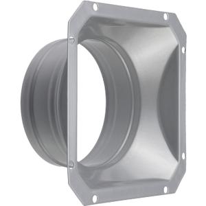 Antrader 4 Inch Duct Connector Flange, Metal Straight Pipe Flange Square to Round Interface Air Duct for Ventilation,Cooling, Heating and Air Conditioning Systems,1Pcs