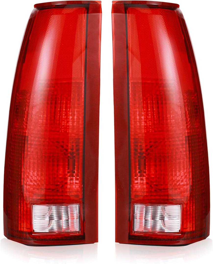 Boine Tail Light Compatible With 1988-1999 Chevy/GMC Silverado Sierra C/K 1500 2500 3500 Suburban Tahoe Blazer Yukon Cadillac Escalade Driver and Passenger Side Rear Light Brake Lamps Housing