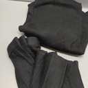 Tankaneo Womens Skirt 2 Piece Sweater Set Long Sleeve Crewneck Sweaters Pleated Mini Skirt Knit Lounge Sets (X-Large, Black)