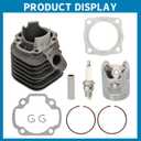 Silscvtt Cylinder Piston Ring Gasket Top End Kit Replacement for Polaris 90 Sportsman 2001 2002 2003 2004 2005 2006 Replacement for 0450007 0450004 0450009
