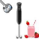 Bonsenkitchen Hand Blender, 1000W Stainless Steel 2 Speed, Mixing Rod for Baby Food, Soup, Smoothies, Puree, Sauce Hand Blender (Black)