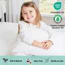 ZPECC Toddler Pillow with Pillowcase - 16x22 Organic Cotton Hypoallergenic Kids Pillow, Baby Essentials for Travel Crib Daycare Stroller (Intended for Age 2 and up) White Stripe