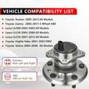 512206 512207 (Pair) Rear Wheel Hub Bearing Assembly for Toyota Avalon 2005-2012, for Toyota Camry 2002-2011, for Lexus ES300 2002-2003, for ES330 2004-2006, for Toyota Solara 2004-2008