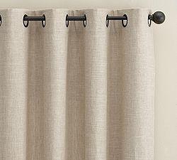 Emery Linen Grommet Blackout Curtain 63x50 inch, 2 Panel