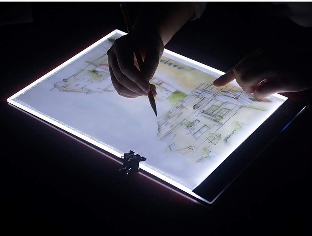 A4 Ultra-Thin Portable LED Light Box Tracer USB Power Cable Dimmable Brightness LED Art craft Tracing Light Box Light Pad for Artists Drawing Sketching Animation Stenciling X-ray Viewing