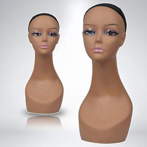18 Life-Size Realistic Female Mannequin Head with Shoulders Plastic Display Model for Wigs, Hats, Sunglasses & Jewelry