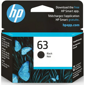 HP 63 Black Ink Cartridge | Works with DeskJet 1112, 2130, 3630; Envy 4510, 4520; OfficeJet 3830, 4650, 5200 Series | Eligible for Instant Ink | F6U62AN