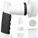 SZFIXEZ Electric Spin Scrubber, Cordless Electric Cleaning Brush for Bathroom Electric Spin Cleaner with 4 Replaceable Shower Cleaning Brush Heads for Wall, Stove, Tile, Bathtub, Toilet, Window DST01