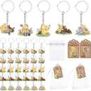 Ggjgrpx Winnie Baby Shower Favors, Gender Reveal Birthday Party Supplies, Thank You Winnie Keychain for Party