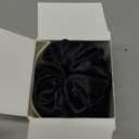 Yanibest 8 Pcs Satin Scrunchies - Silk Scrunchies Ponytail Holders, Soft Satin Hair Ties No Damage, Hair Accessories for Women, Black