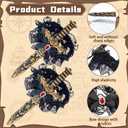 2 PCS Pirate Swords with Lace Bow, Pirate Dagger Sword Toy with Holster Thigh Garter for Women for Cosplay Dress Up