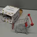 Shindel Mini Shopping Cart for Kids, Grocery Store Pretend Play for Toddler Supermarket Handcart Trolley Dollhouse Toys for Kids