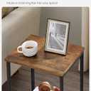 VASAGLE Side Tables Set of 2, Small End Table, Nightstand for Living Room, Bedroom, Office, Bathroom, Rustic Brown and Black ULET272B01