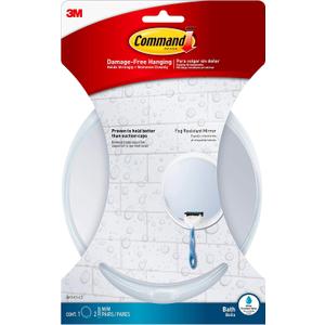 Command Fog Resistant Mirror, 1-Mirror, 2-Water-Resistant Strips (BATH15-ES), Organize Damage-Free