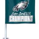 Philadelphia Eagles Win Craft Super Bowl LIX Champions 11.75" x 14" Double-Sided Car Flag