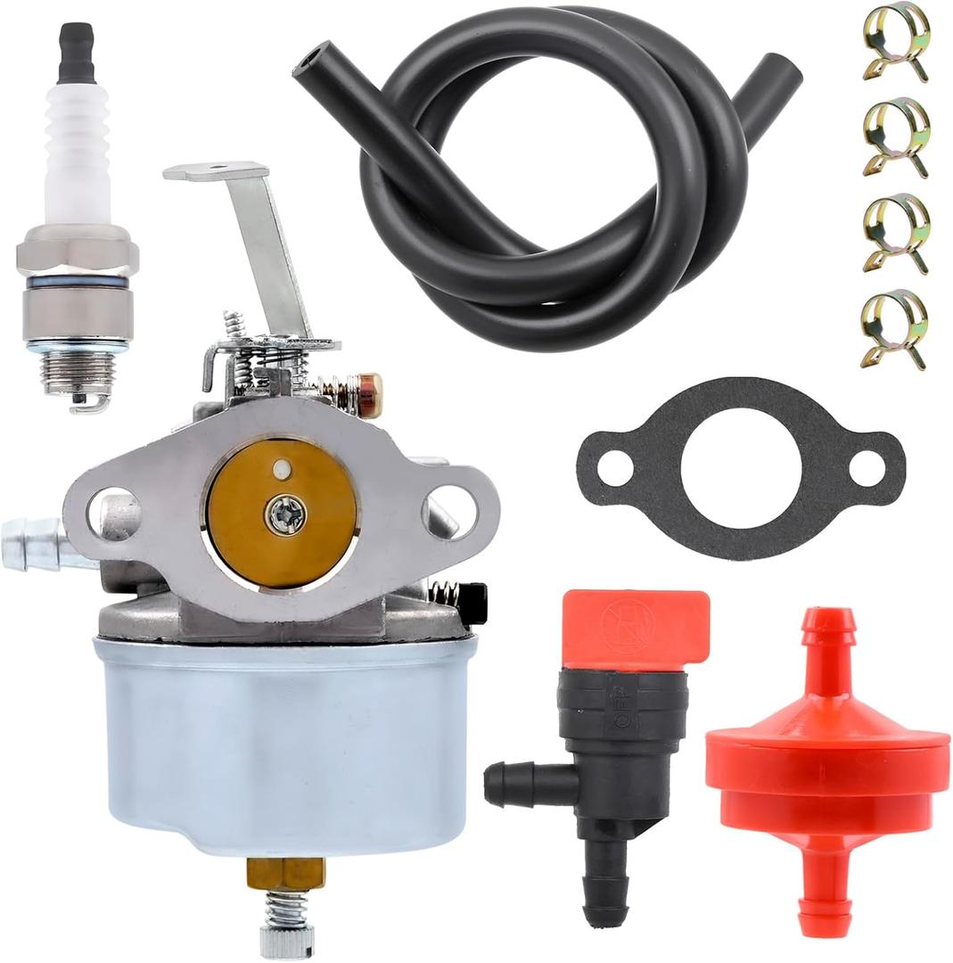 FitBest 632230 Carburetor Tune-up Kit replaces 632272 631828 631067 631067A Universal 520922 fits Tecumseh H30 H50 H60 HH60 HH70 5HP 6HP 4 cycle Toro Snowblower Troy Bilt Tiller Engines