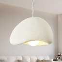 Wabi Sabi Pendant Lights,15.7in White Modern Pendant Light Resin Hanging Lamp Kitchen Island Lighting Modern Japandi Chandelier for Dining Room Bedroom Hallway Restaurant Foyer