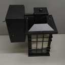 Motion Sensor Porch Light with GFCI Outlets, 11.4'' Dusk to Dawn Outdoor Wall Light Black, 3 Modes Front Door Exterior Light Fixture Waterproof Outside Light Wall Mount for House Garage