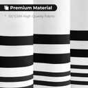 Seasonwood Black and White Shower Curtain with Tassels,Farmhouse Fabric for Bathroom,Heavy Weighted, 72 x 72