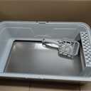 Stainless Steel Cat Litter Box XL for Big Cats, High-Sided Design Prevents Urine Leakage, Non-Stick, Easy to Clean, Includes Scoop, Gray