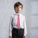 Alizeal Boys Solid Color Pre-tied 2.4'' Zipper Skinny Neckties for Kids (Pink)