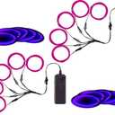 MaxLax EL Wire, Portable Neon Lights EL Wire 5 in 1 Meter, Electroluminescent Wire for Halloween Decoration, Christmas Party, Blacklight Run,DIY Decoration… (Purple, 2Pack 5 in1M)…