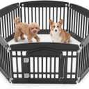 NEWBULIG 6 Panels 24 Inch Dog Playpen, Plastic Pet Play Pen Fence