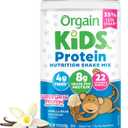 Orgain Kids Protein Powder Shake Mix, Vanilla Bean Ice Cream - 8g Grass-Fed Dairy Protein, 4g Fiber, 22 Vitamins & Minerals, Gluten Free, No Soy Ingredients, Adds Healthy Nutrients to Kids Snacks, 1lb (EXP 10/26/26)