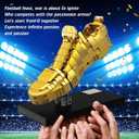 Golden Boot Trophy Building Set - Soccer Award Model with Display Stand,STEM Construction Kit,Desk Decor & Collector's Item for Fans Ages 8 9 10 11 12 13 14 Boys