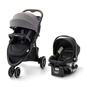 Graco Outpace LX All-Terrain Travel System (Stroller & Car Seat), Briggs
3-Wheel Design, Never-Flat Rubber Tires, Comfortable Ride In-Seat Suspension, One-Hand Self-Standing Fold, Travel-Ready