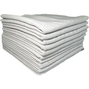THE HOUSE OF RAGS-Level One-Edgeless Microfiber Detailing Towels,16x16 inches, 350GSM, 70/30 Korean Pearl Weave, Ceramic Coating, Leveling, Sealant Removal, Scratch-Free, Ice White (Pack of 10)
