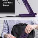 Wireless Charging Station,3 in 1 Charging Stand Made for Apple Watch Ultra 11 10 9 8 7 6 SE 5 4 3,Fast Wireless Charger Made for iPhone 17/Air/16/15/14/13/12,for AirPods Pro 3(with Adapter) (Purple)