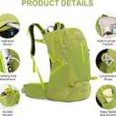 IX INOXTO Hiking Backpack, 26L Waterproof Hiking Daypack with 3L Water Bladder and Rain Cover, Lightweight Travel Camping Backpack for Men Women (Fruit Green)