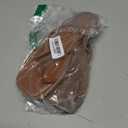Womens Flats Sandals Square Toe Strappy Ankle Strap Flats, Brown Size 6